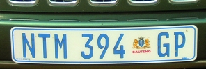 Close up on number plate